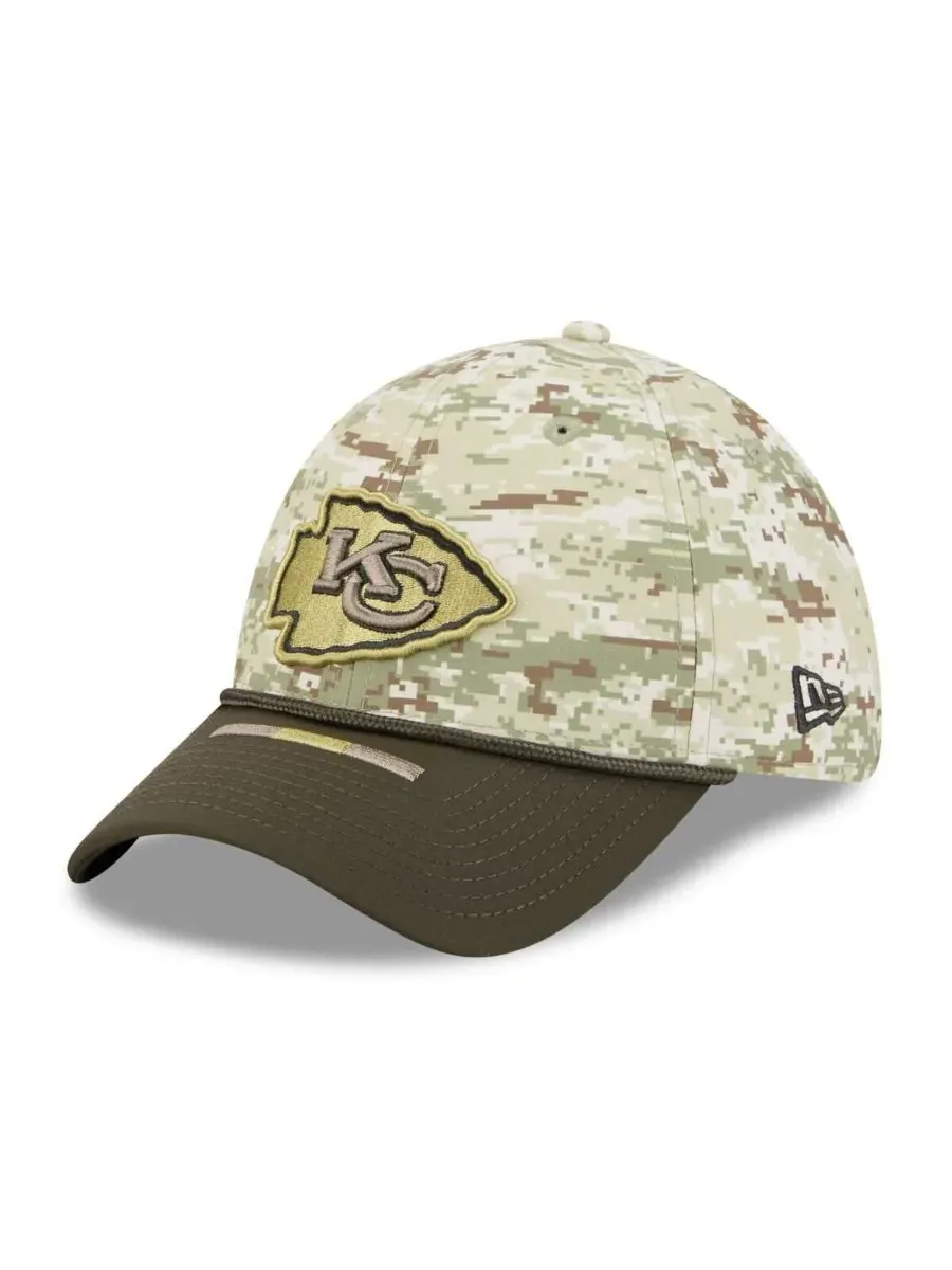 New Era Мужская кепка Camo/Dark Green/Dark Green Kansas City Chiefs 2025 Salute to Service 39THIRTY — изображение 3 из 4