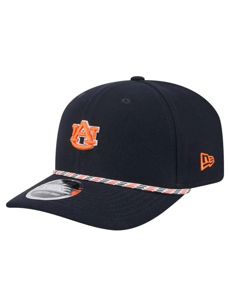 New Era Мужская темно-синяя кепка Auburn Tigers Game Day Multi-Rope 9SEVENTY с эластичными