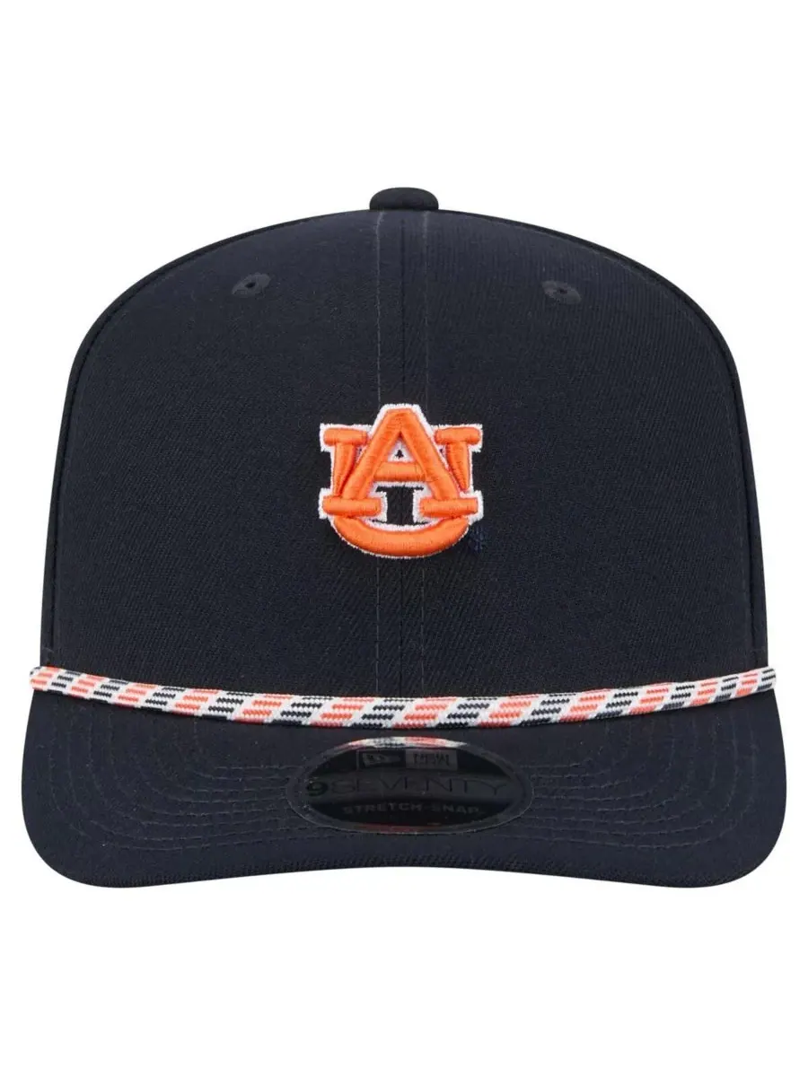 New Era Мужская темно-синяя кепка Auburn Tigers Game Day Multi-Rope 9SEVENTY с эластичными — изображение 2 из 4, темно-синий