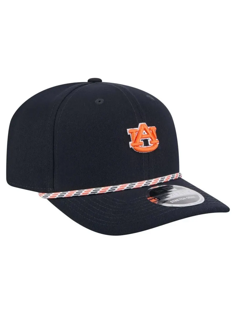 New Era Мужская темно-синяя кепка Auburn Tigers Game Day Multi-Rope 9SEVENTY с эластичными — изображение 3 из 4, темно-синий