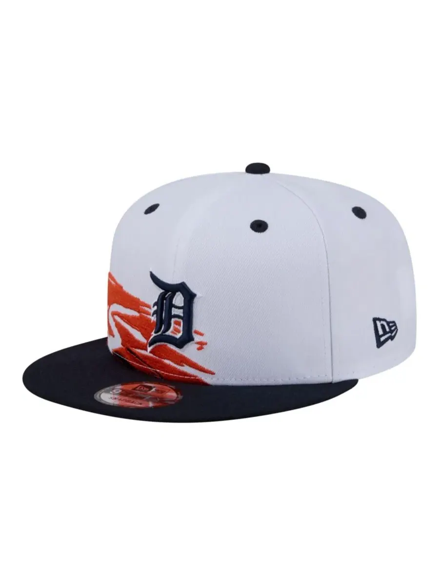 Бейсболка с высокой тульей с вышитым логотипом Detroit Tigers New Era — изображение 4 из 5, белый темно-синий