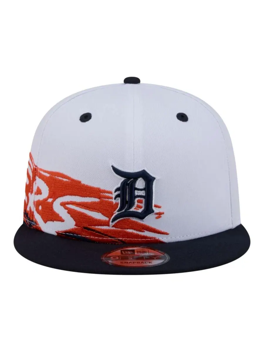 Бейсболка с высокой тульей с вышитым логотипом Detroit Tigers New Era — изображение 5 из 5, белый темно-синий