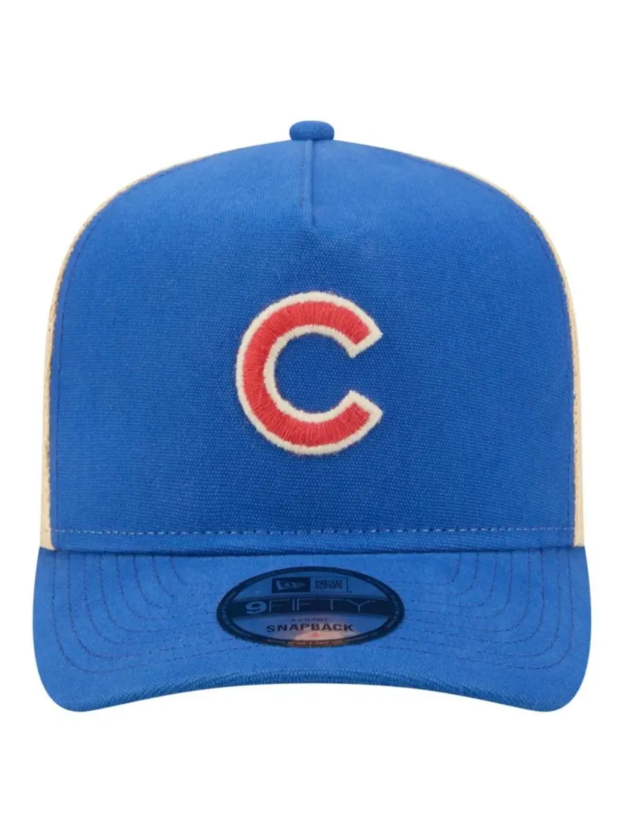 Бейсболка с высокой тульей New Era Grained 9FIFTY A-Frame, Royal Natural — изображение 4 из 5, прозрачный