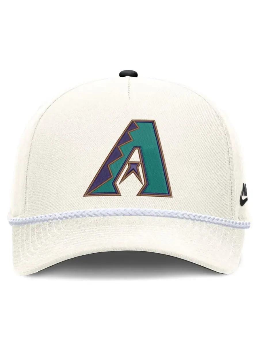Кепка с принтом Arizona Diamondbacks Cooperstown Rise Nike — изображение 2 из 5, бежевый