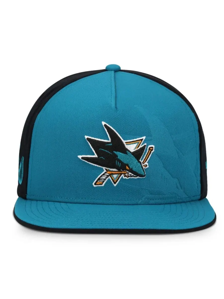 Кепка-снэпбек с вышитым логотипом San Jose Sharks Fanatics — изображение 2 из 4, черный