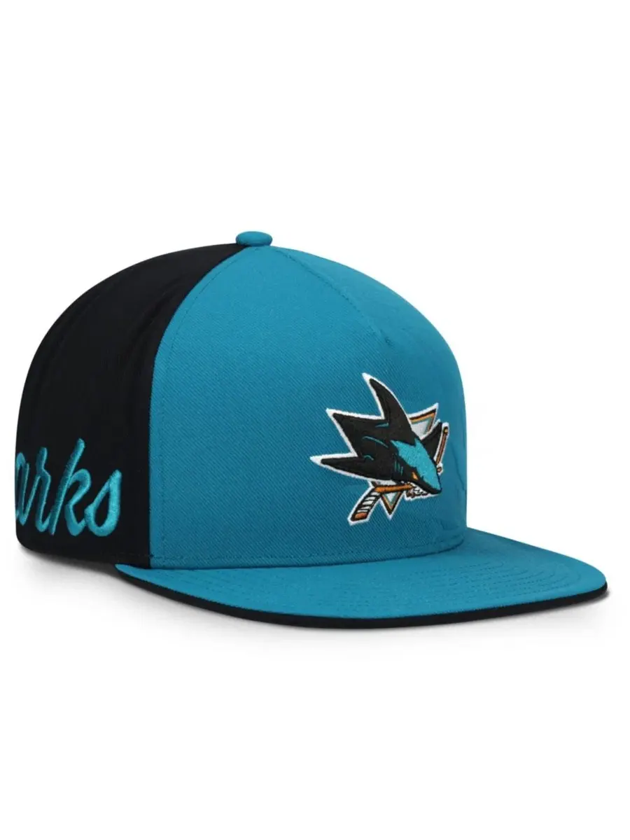Кепка-снэпбек с вышитым логотипом San Jose Sharks Fanatics — изображение 3 из 4, черный