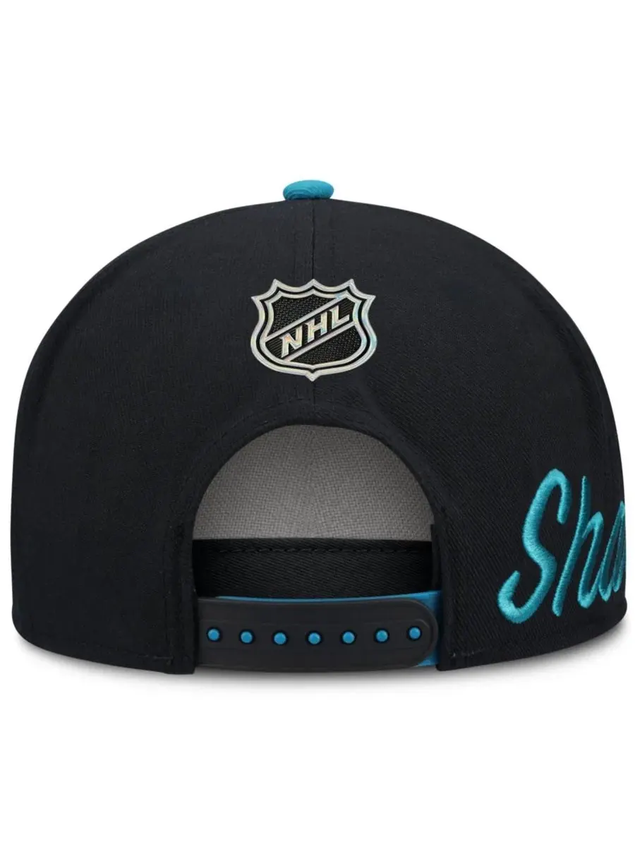 Кепка-снэпбек с вышитым логотипом San Jose Sharks Fanatics — изображение 4 из 4, черный