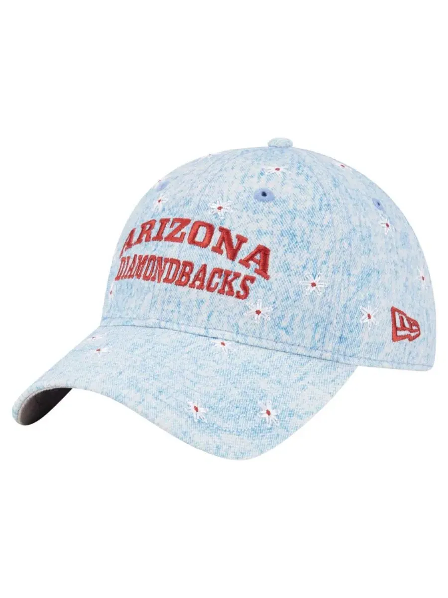 Кепка с вышивкой ромашек Arizona Diamondbacks Daisy All Over 9TWENTY New Era — изображение 4 из 5, светлый синий