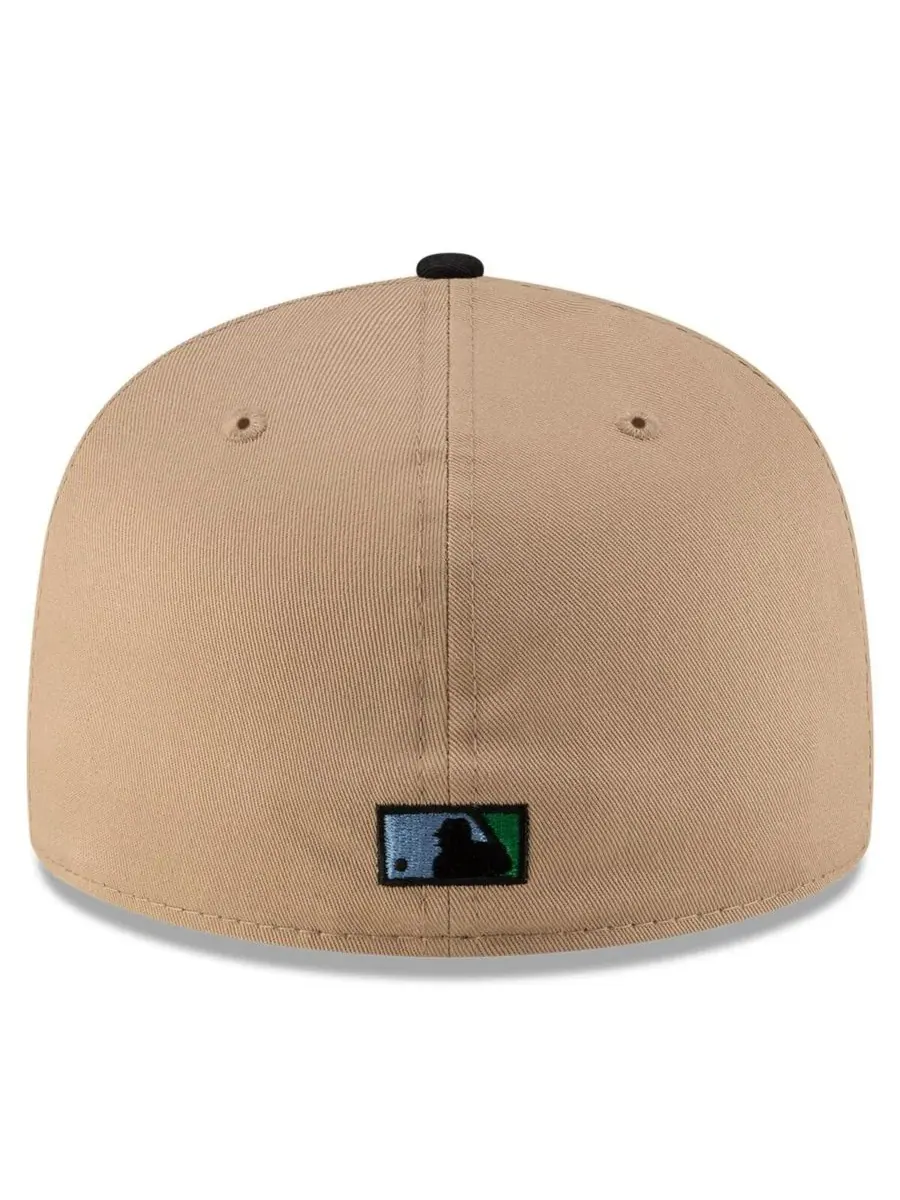 New Era Мужская бейсболка Just Don светло-бежевого/черного цвета с символикой Florida Marlins — изображение 4 из 5