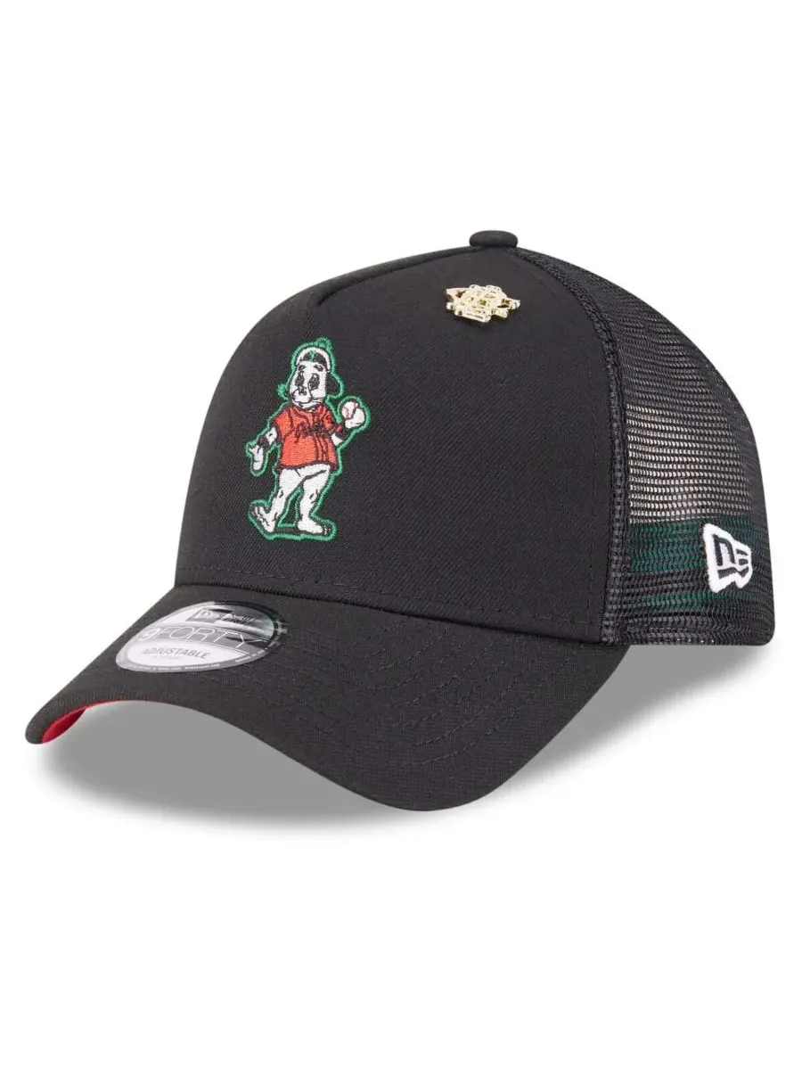 New Era Мужская черная регулируемая кепка-тракер San Francisco Giants 2025 Big League Chew A-Frame