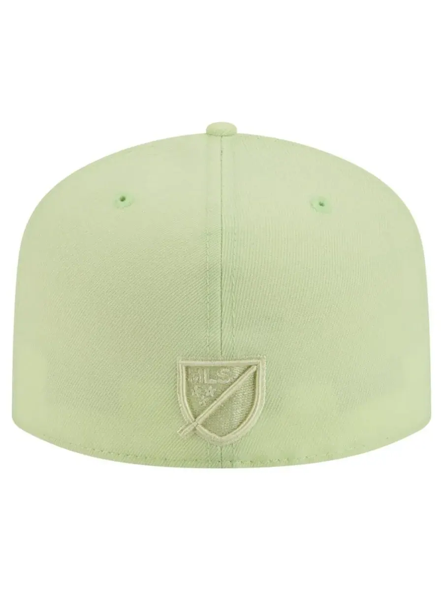 New Era Мужская зеленая кепка Austin FC Color Pack A-Frame 59FIFTY Fitted Hat — изображение 4 из 4, зеленый