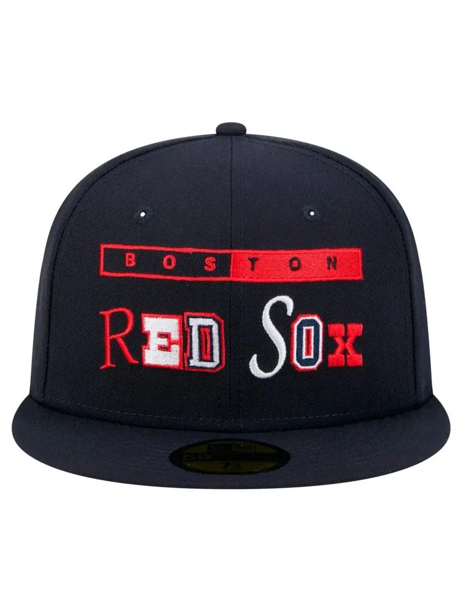 New Era Мужская темно-синяя бейсболка Boston Red Sox Ransom 59FIFTY — изображение 5 из 5, темно-синий