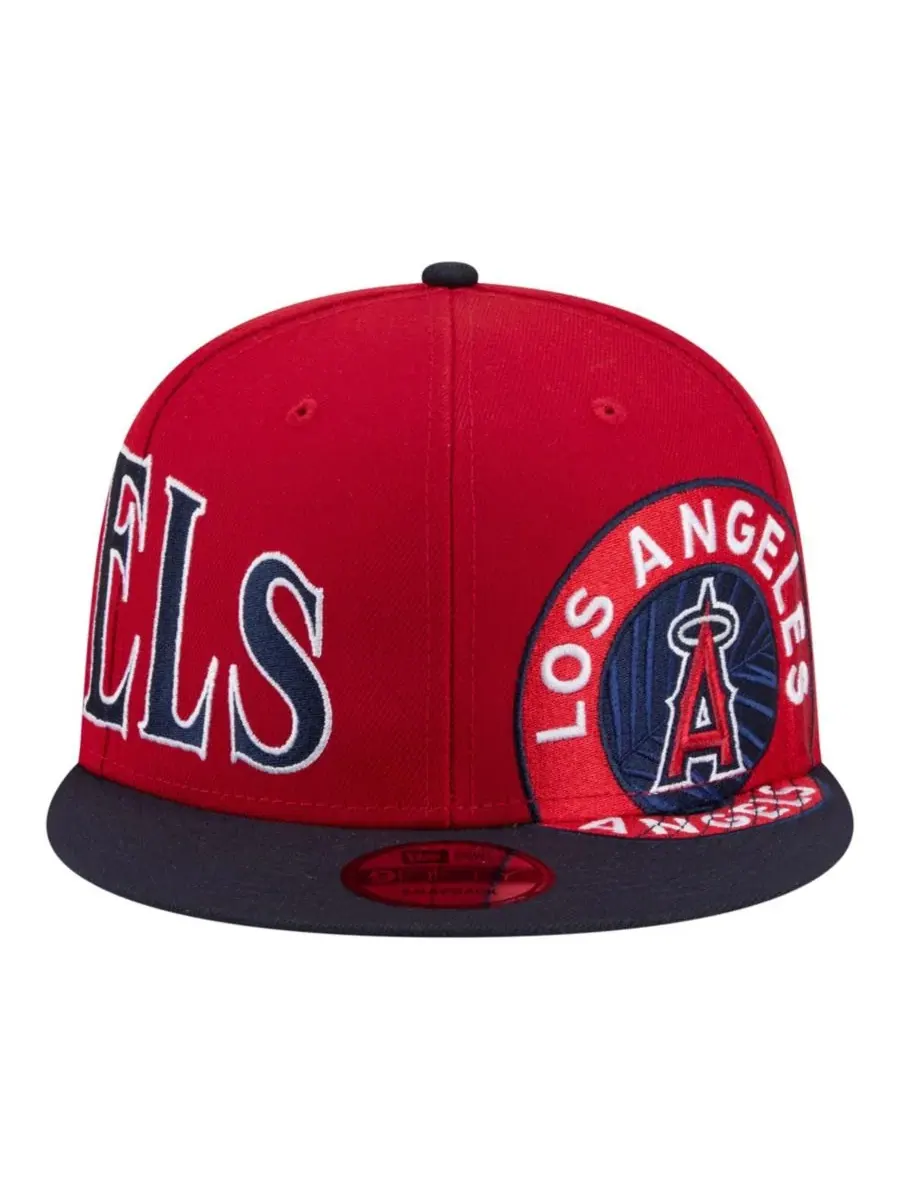 Кепка New Era Los Angeles Angels Stretched Two-Tone 9FIFTY — изображение 2 из 7, красный темно-синий