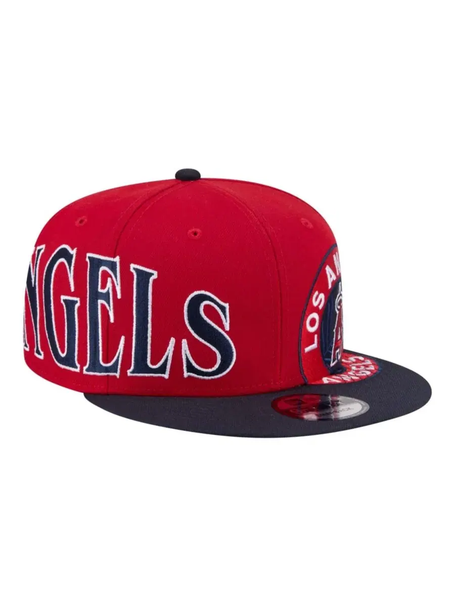 Кепка New Era Los Angeles Angels Stretched Two-Tone 9FIFTY — изображение 3 из 7, красный темно-синий