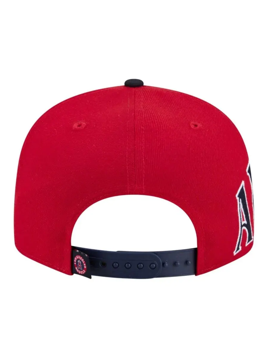 Кепка New Era Los Angeles Angels Stretched Two-Tone 9FIFTY — изображение 4 из 7, красный темно-синий