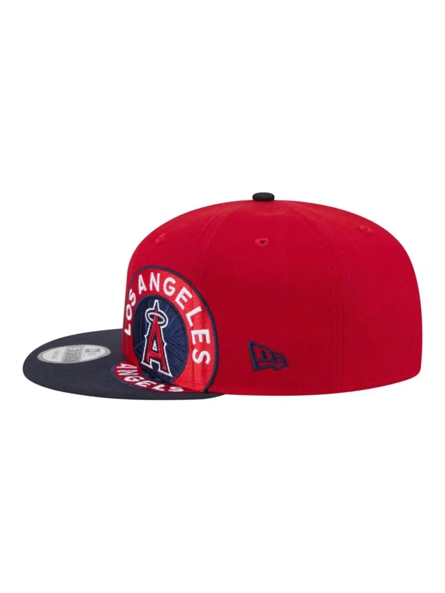 Кепка New Era Los Angeles Angels Stretched Two-Tone 9FIFTY — изображение 6 из 7, красный темно-синий