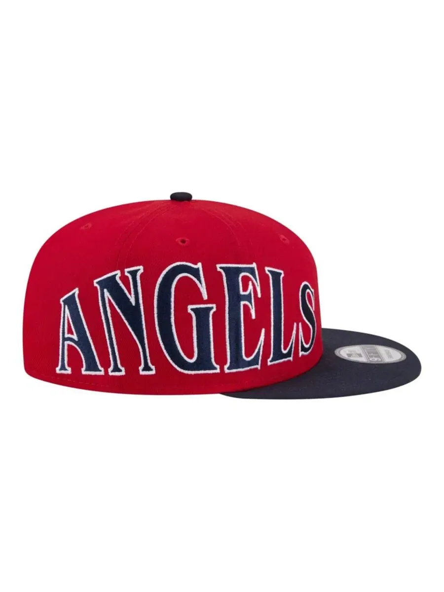 Кепка New Era Los Angeles Angels Stretched Two-Tone 9FIFTY — изображение 7 из 7, красный темно-синий