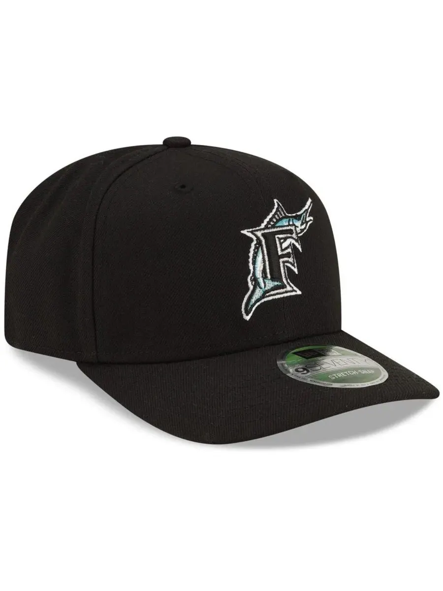 Бейсболка New Era 9SEVENTY с вышитым логотипом Florida Marlins — изображение 3 из 5, черный