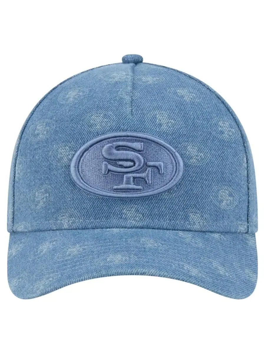 Кепка с козырьком из денима San Francisco 49ers A-Frame 9FORTY New Era — изображение 5 из 5, джинсовый синий