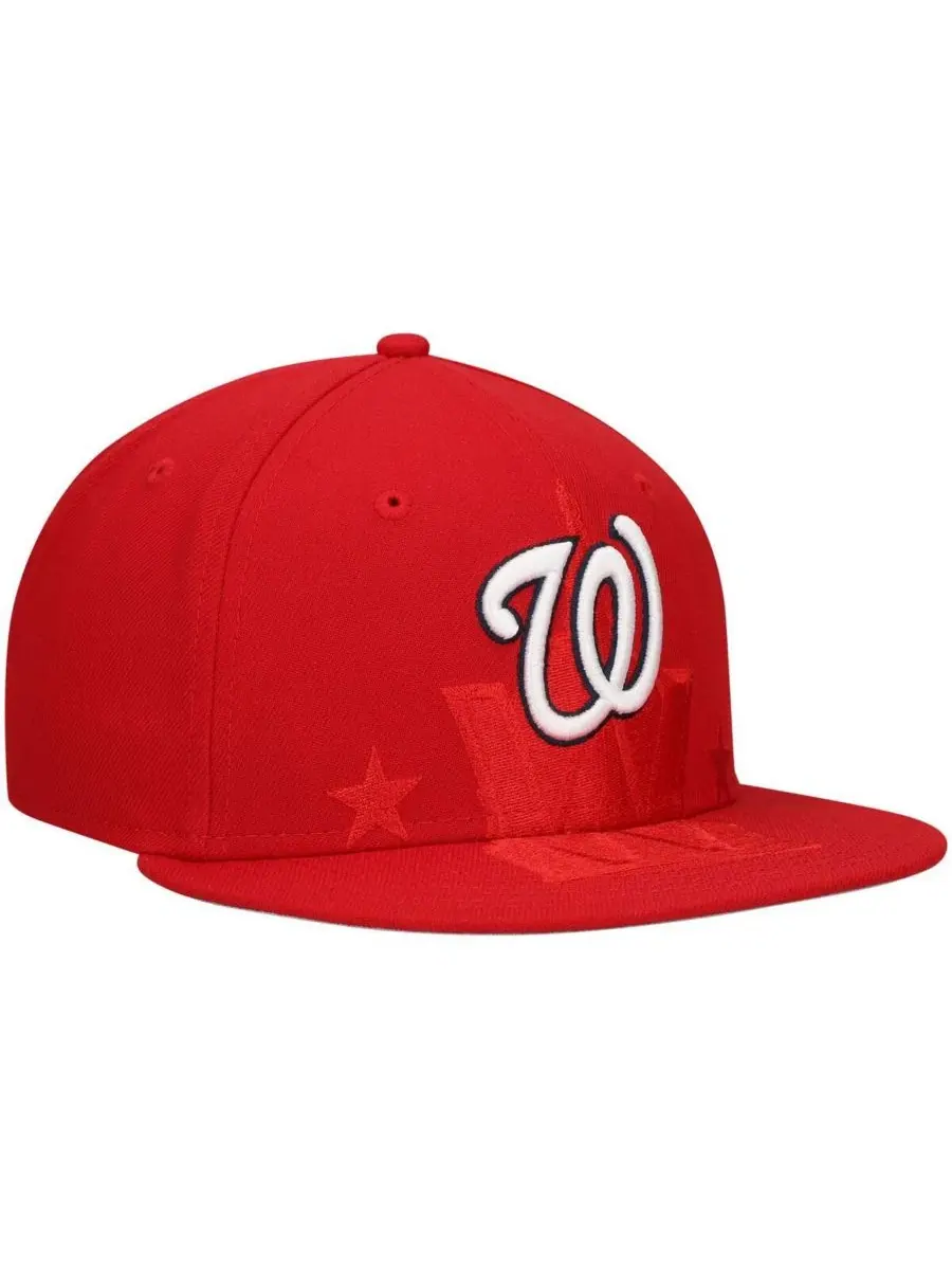 Кепка New Era 59FIFTY с теневым логотипом — изображение 3 из 4, красный