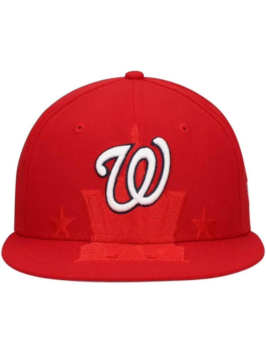 Кепка New Era 59FIFTY с теневым логотипом — изображение 4 из 4, красный