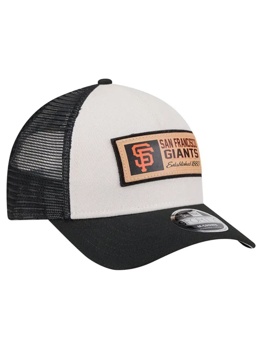Кепка-тракер с принтом Text A-Frame Trucker 9FORTY New Era — изображение 3 из 5, черный