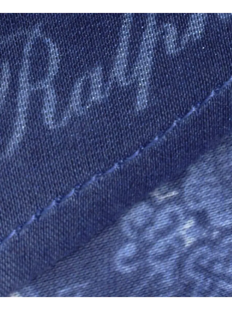 Шарф с цветочным узором в тон и мелкими ромбами Lauren Ralph Lauren — изображение 4 из 4, синий