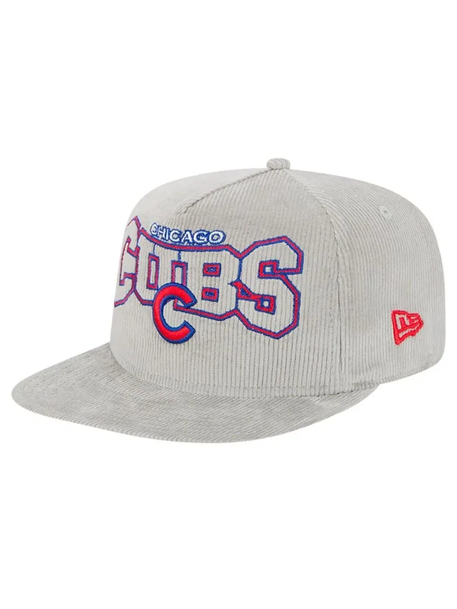 New Era Мужская серая вельветовая кепка-бейсболка Chicago Cubs с регулируемой застежкой