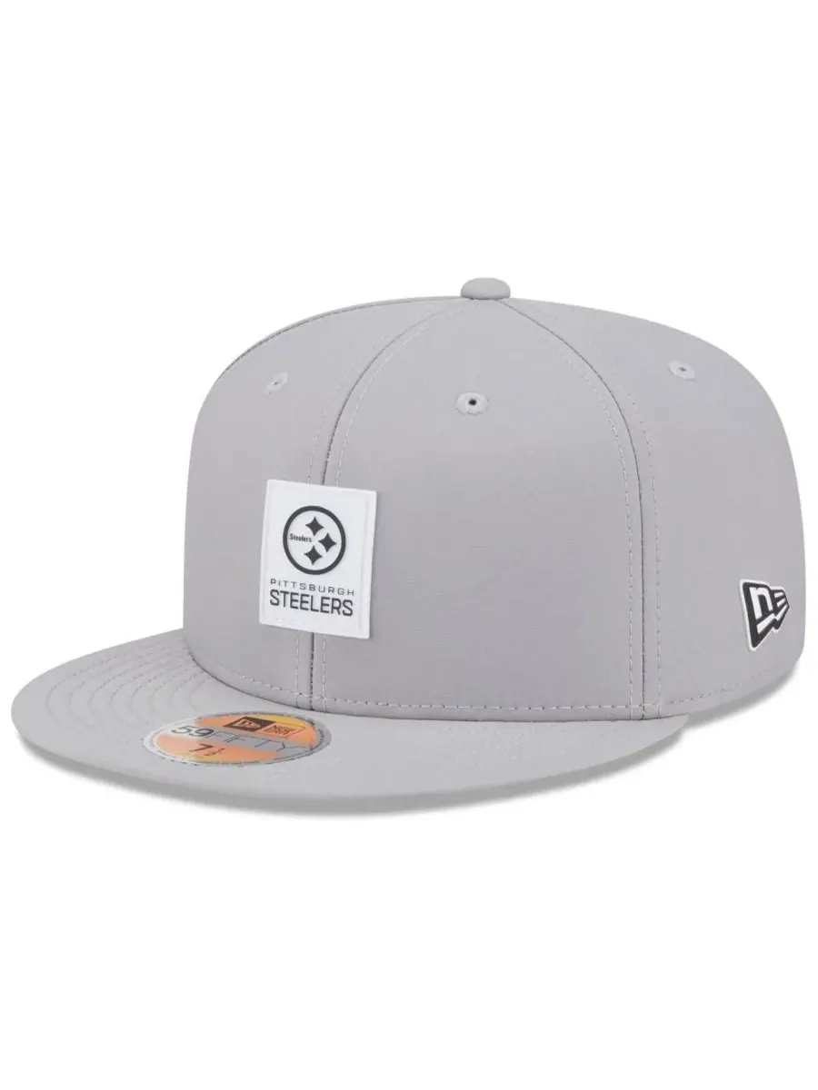 New Era Мужская серая бейсболка Pittsburgh Steelers 2025 Sideline 59FIFTY