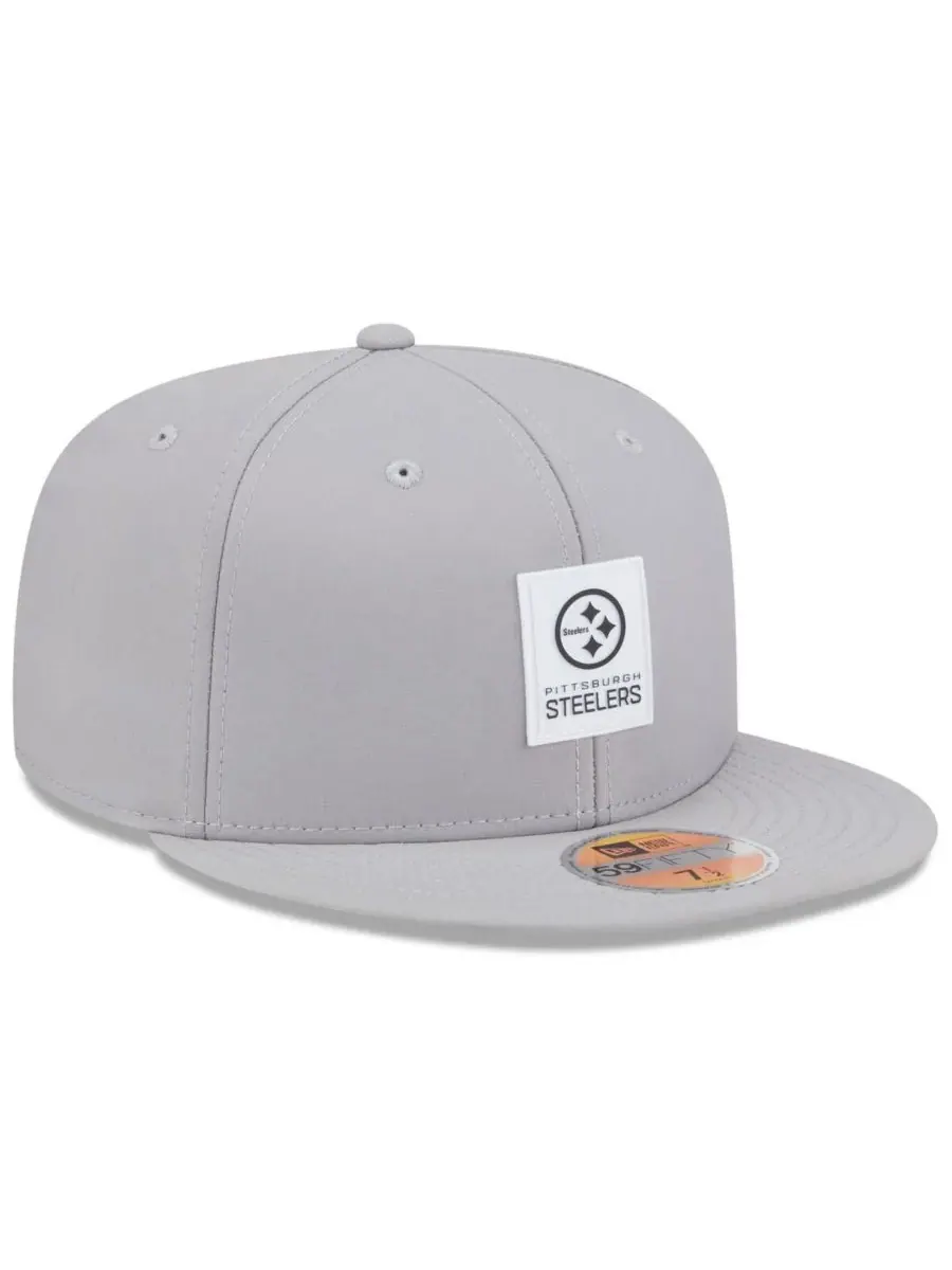 New Era Мужская серая бейсболка Pittsburgh Steelers 2025 Sideline 59FIFTY — изображение 4 из 5, серый