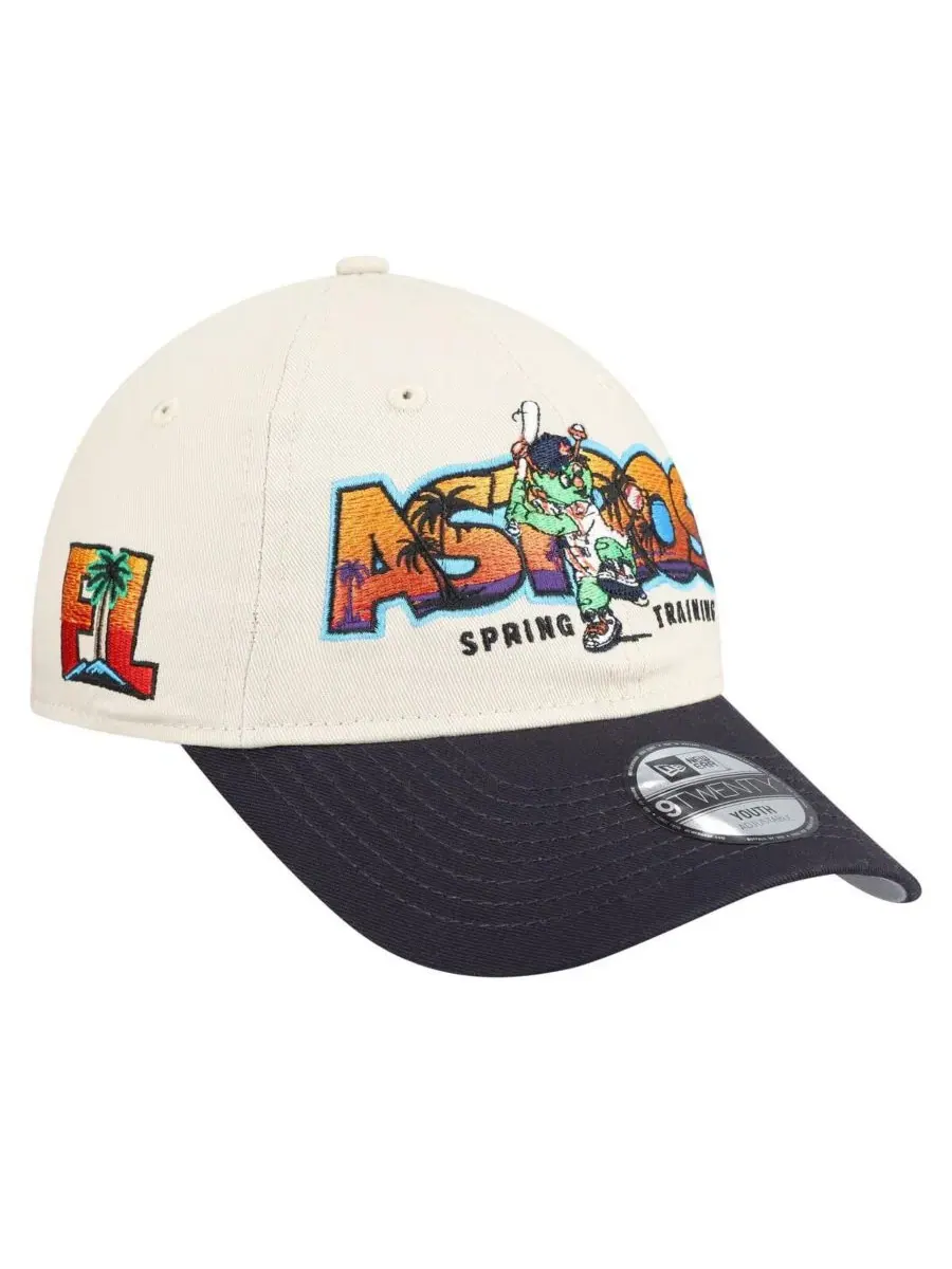 Детская бейсболка Big Boys and Girls Stone/Navy Houston Astros 2026 Spring Training Fan Pack Batter