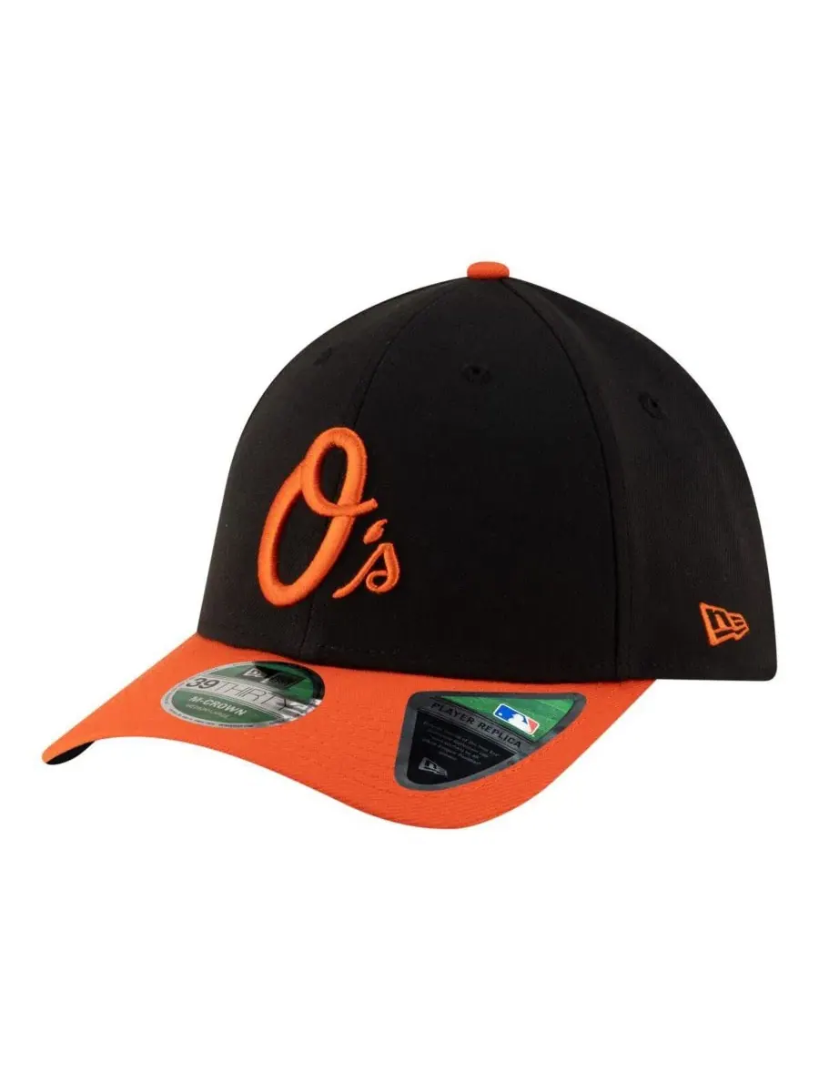 Мужская черная бейсболка Baltimore Orioles Alternate Player Replica 39THIRTY M-Crown Flex Hat New