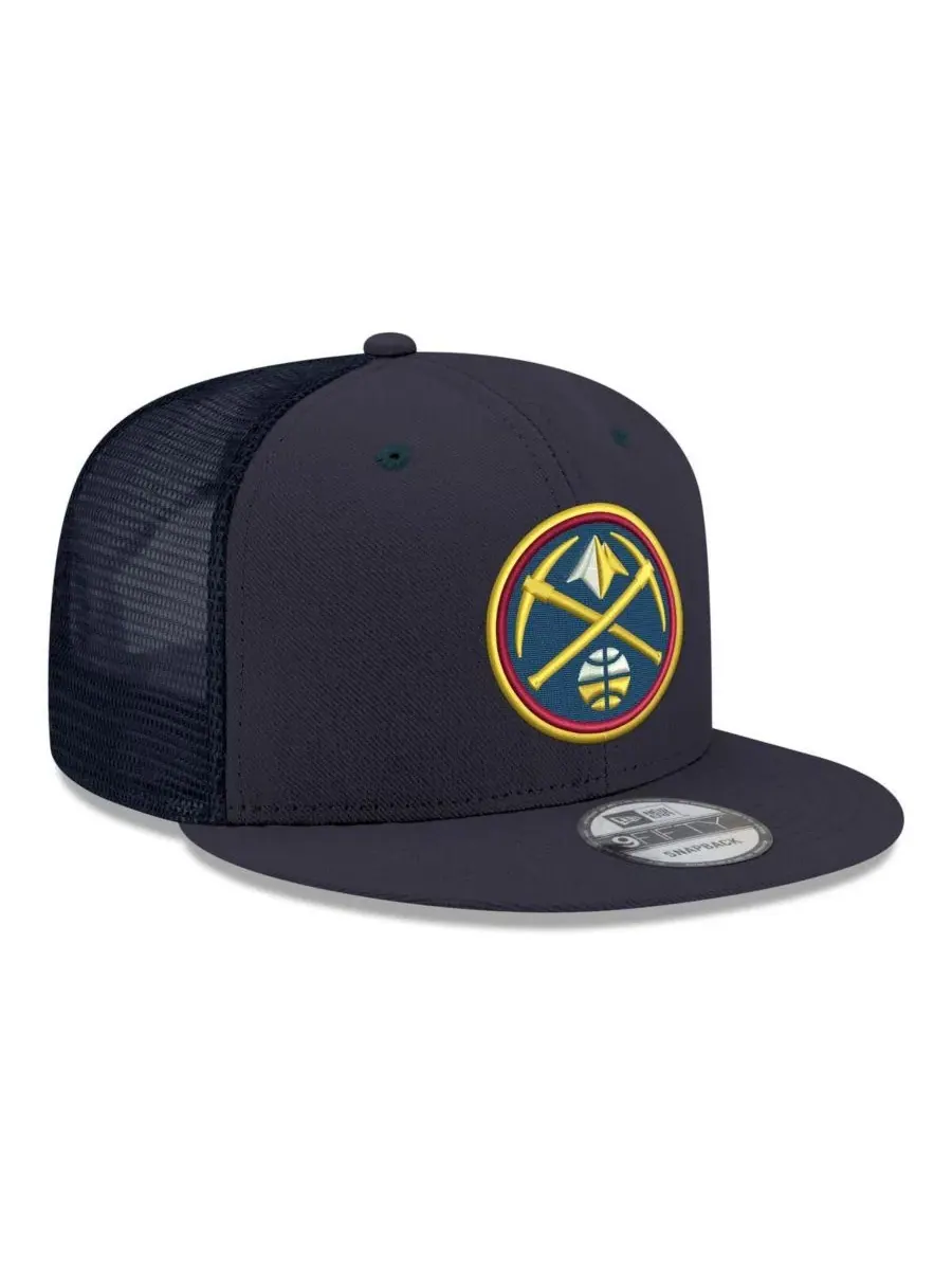 Мужская темно-синяя кепка Denver Nuggets Core Logo Meshback 9FIFTY Snapback New Era — изображение 3 из 4, темно-синий