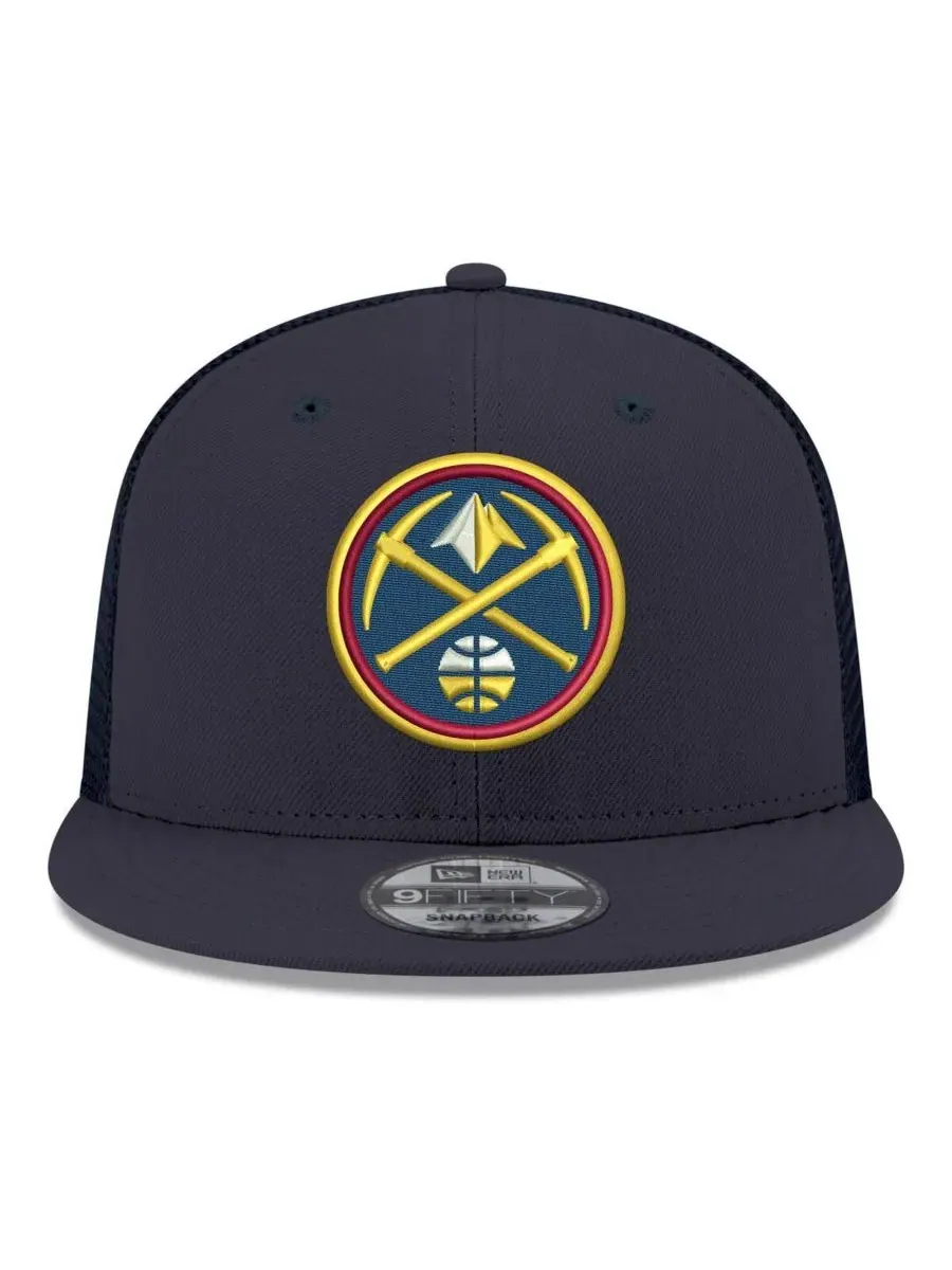 Мужская темно-синяя кепка Denver Nuggets Core Logo Meshback 9FIFTY Snapback New Era — изображение 4 из 4, темно-синий