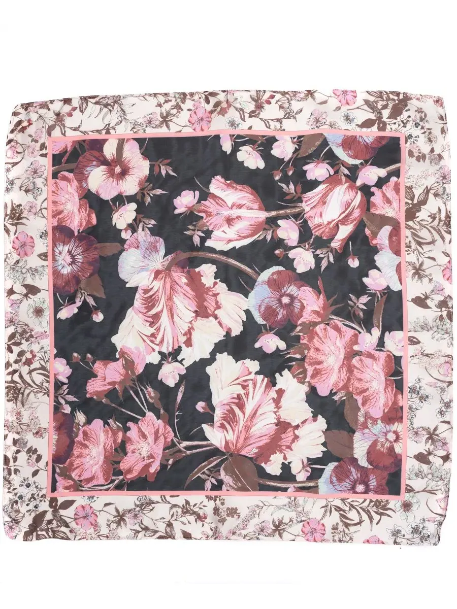 Шелковый платок с крупным цветочным принтом Statement Floral Bandana Scarf Vince Camuto