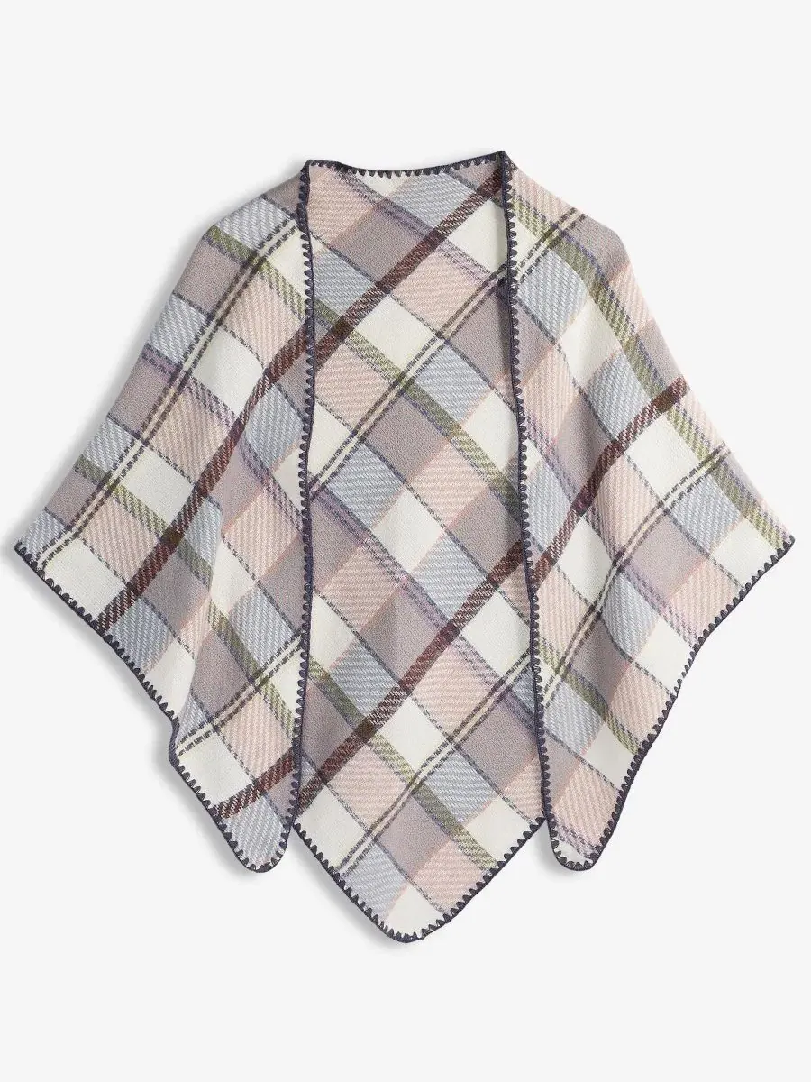 Шарф-треугольник с пледовым принтом, Overscale Plaid Woven Triangle Scarf Style & Co