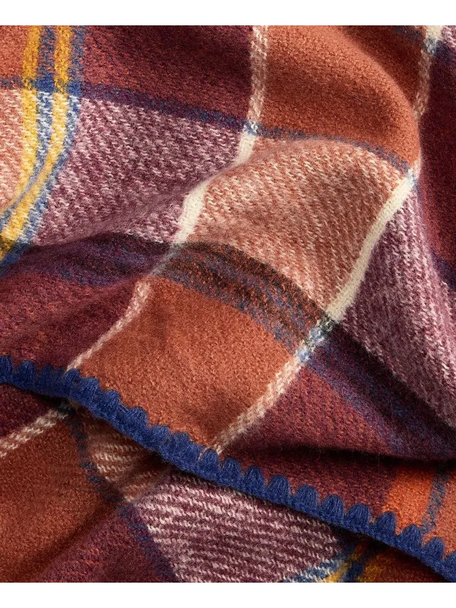 Шарф-треугольник с пледовым принтом Overscale Plaid Triangle Style & Co — изображение 3 из 4, красный