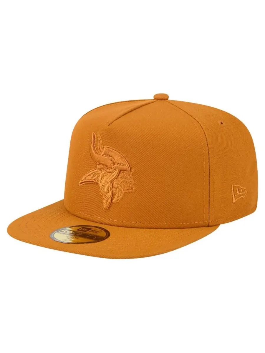 New Era Мужская коричневая бейсболка Minnesota Vikings Color Pack A-Frame 59FIFTY Fitted Hat