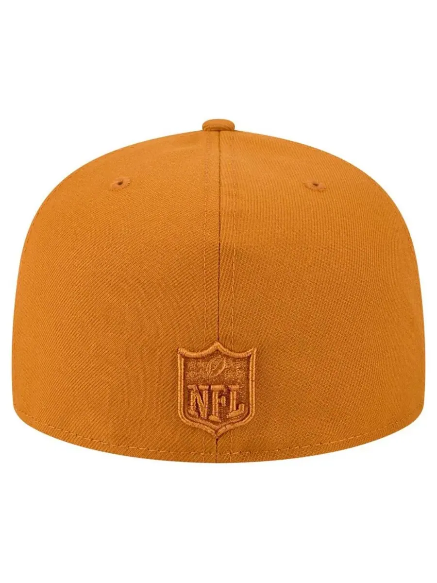 New Era Мужская коричневая бейсболка Minnesota Vikings Color Pack A-Frame 59FIFTY Fitted Hat — изображение 2 из 5, коричневый