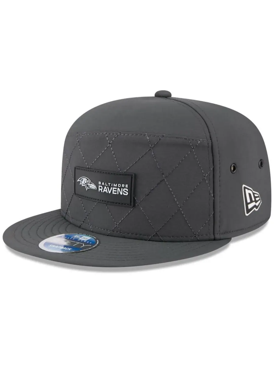 New Era Мужская бейсболка 9FIFTY Snapback угольного цвета с разрезом для холодной погоды, с