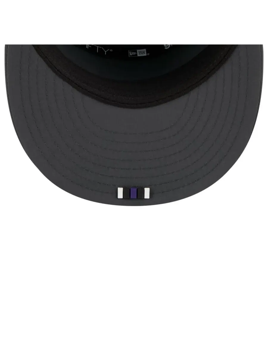 New Era Мужская бейсболка 9FIFTY Snapback угольного цвета с разрезом для холодной погоды, с — изображение 2 из 5, темно-серый