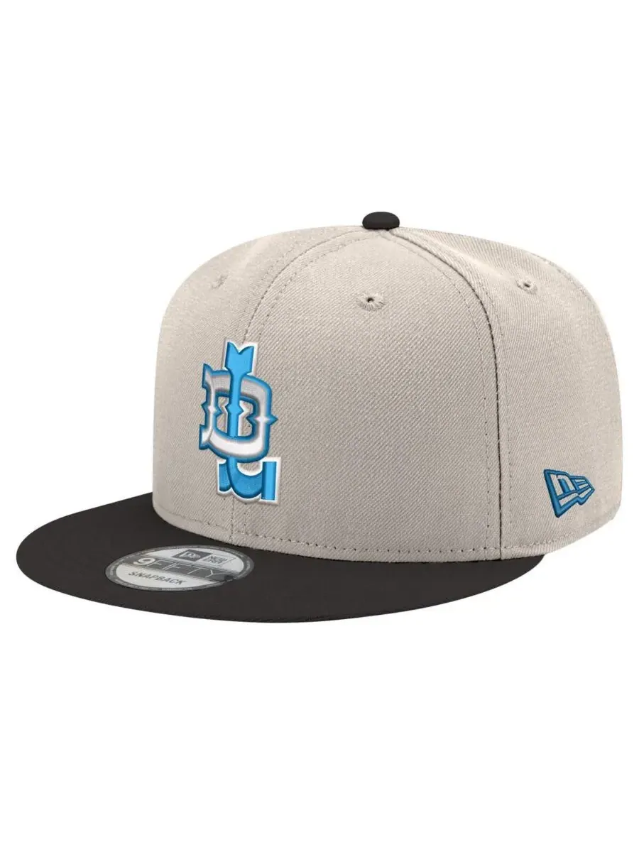 New Era Мужская кремово-голубая кепка Detroit Lions City Originals 9FIFTY Snapback — изображение 2 из 4, кремовый черный