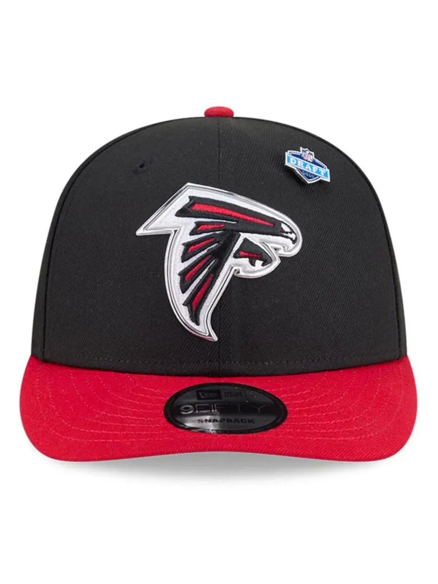 Кепка-снэпбек New Era с козырьком, Atlanta Falcons 2026 NFL Draft — изображение 4 из 4, черный красный