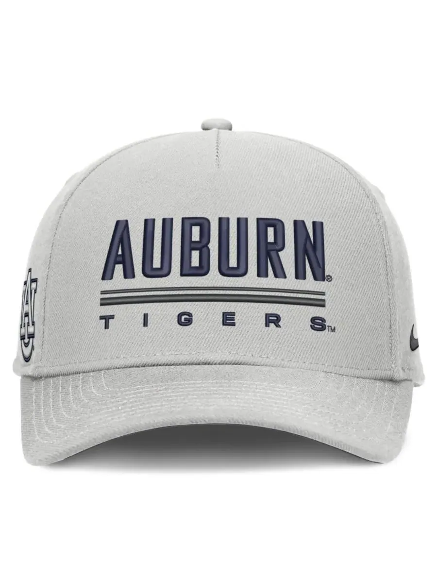 Кепка с вышивкой Auburn Tigers, модель 2026 Sideline Dri-FIT Rise Adjustable Nike — изображение 2 из 5, серый