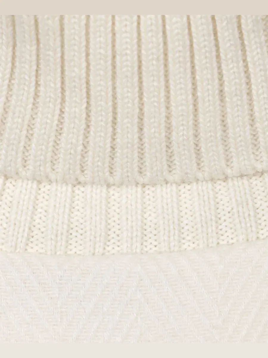 Руана с вязаным воротником Woven Knit Collar Ruana Lauren Ralph Lauren — изображение 4 из 4, бежевый