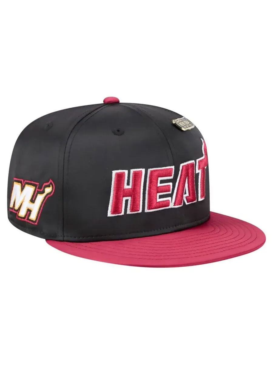 New Era Мужская кепка 59FIFTY в стиле ретро, черно-красная, из атласа, с винтажным дизайном и