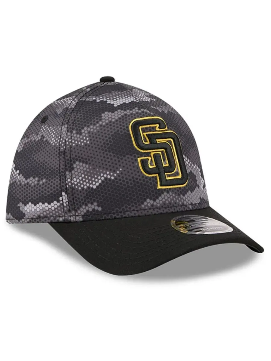 Кепка с козырьком San Diego Padres Camo 39THIRTY A-Frame Flex Hat New Era — изображение 3 из 5, черный