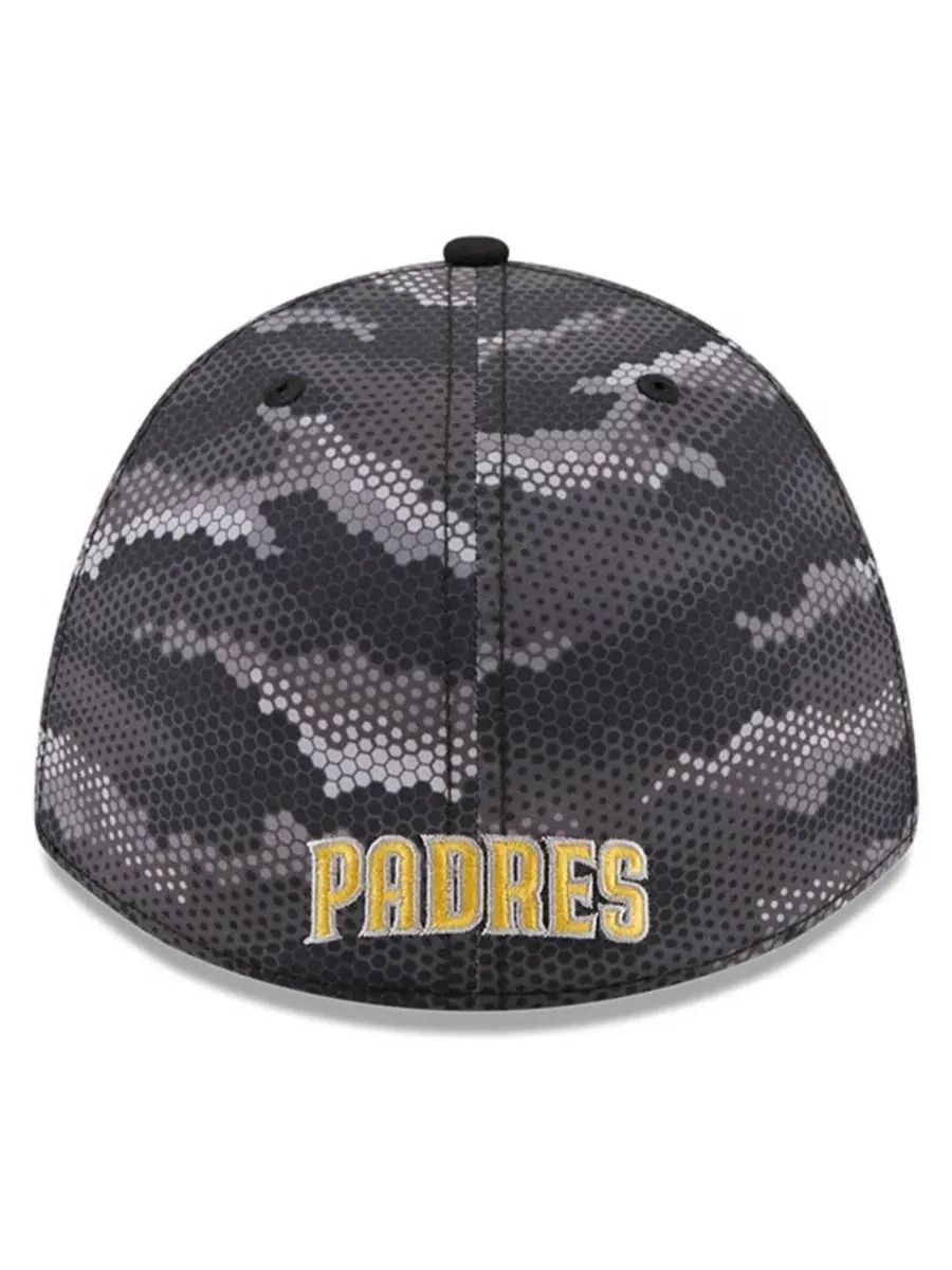 Кепка с козырьком San Diego Padres Camo 39THIRTY A-Frame Flex Hat New Era — изображение 4 из 5, черный