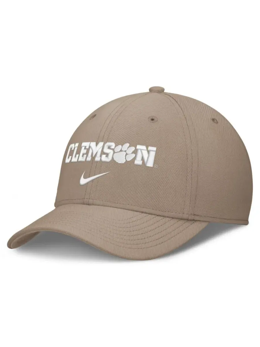 Бейсболка Nike Clemson Tigers Rise On-Field SwooshFlex Dri-FIT Flex Hat