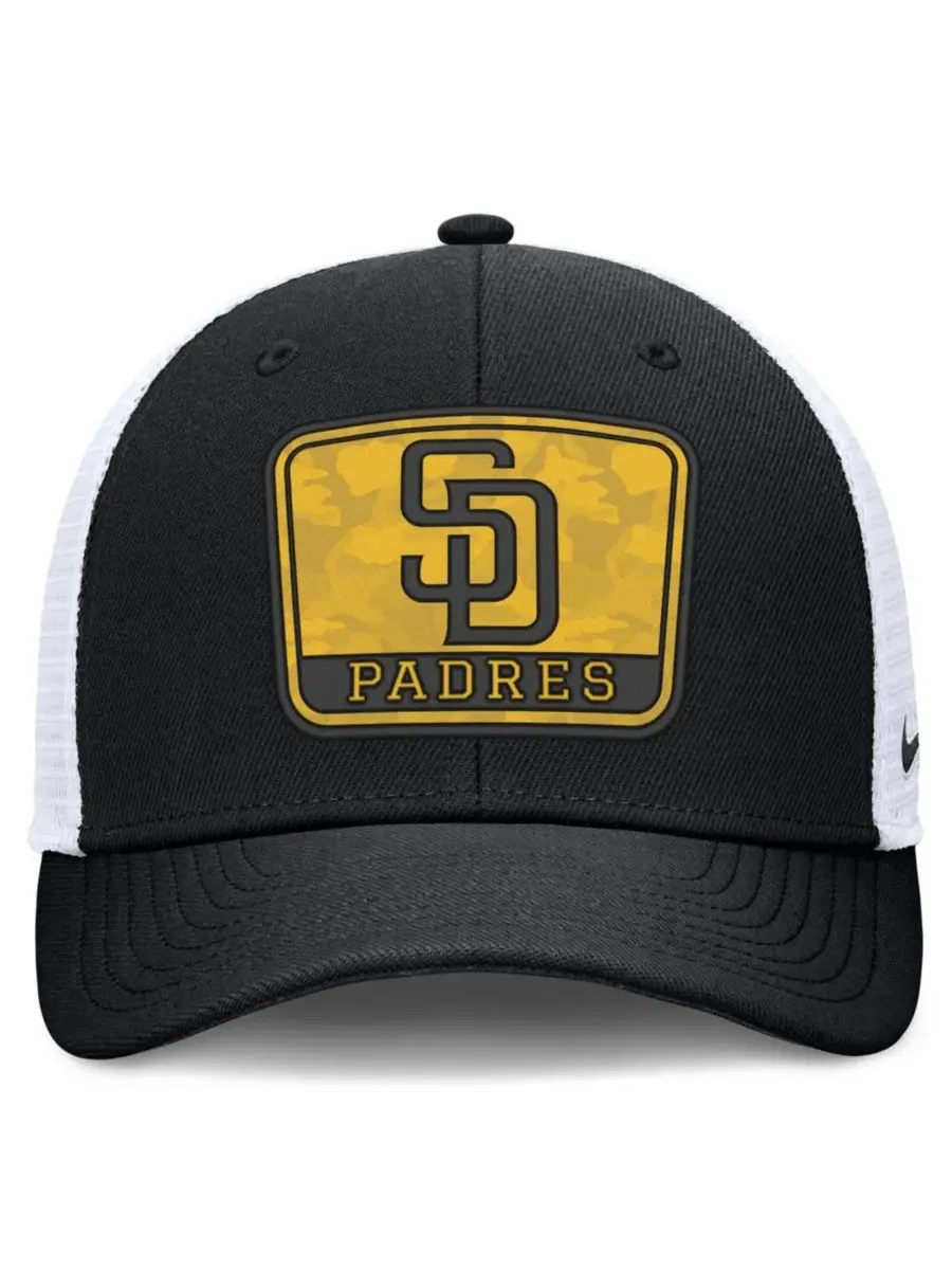 Кепка-тракер с принтом Camo Rise, San Diego Padres Nike — изображение 2 из 4, черный белый